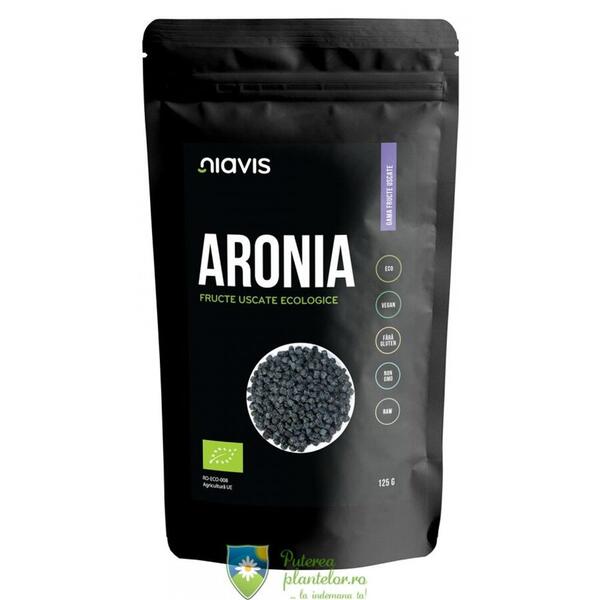 Niavis Aronia Fructe Uscate Raw Ecologice/Bio 125 gr