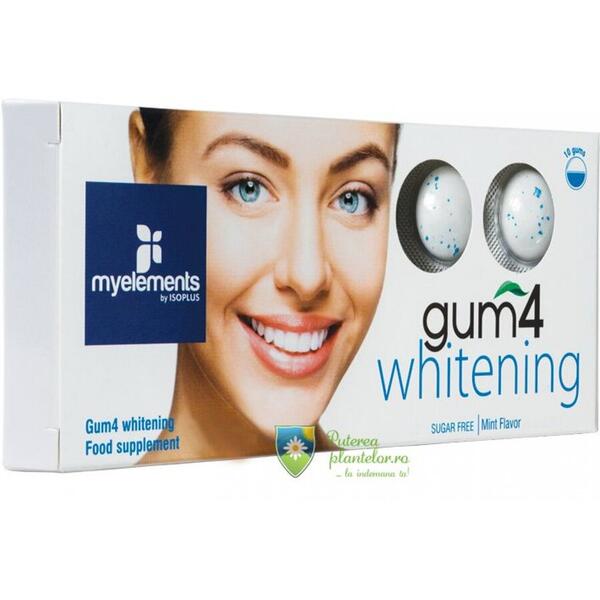 MyElements Gum4 Whitening guma de mestecat fara zahar 10 buc