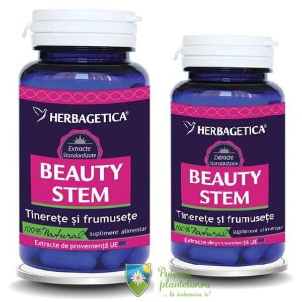 Herbagetica Beauty Stem 60 capsule + 30 capsule Cadou