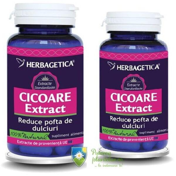Herbagetica Cicoare Extract 60 capsule + 30 capsule Cadou