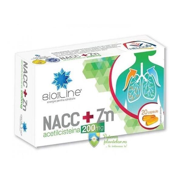 Helcor Pharma NACC+Zn 200mg cu vitamina C 20 capsule