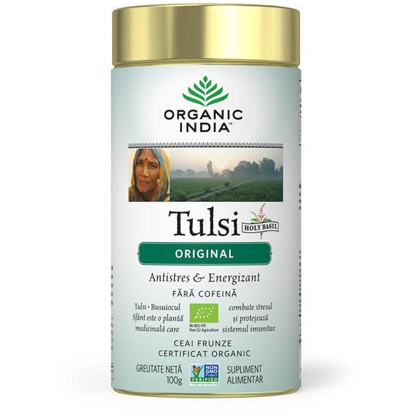 Organic India Ceai Tulsi (Busuioc Sfant) Original 100 gr