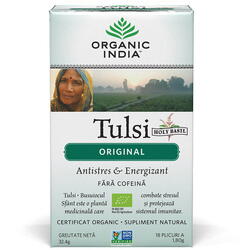 Organic India Ceai Tulsi (Busuioc Sfant) Original 18 plicuri
