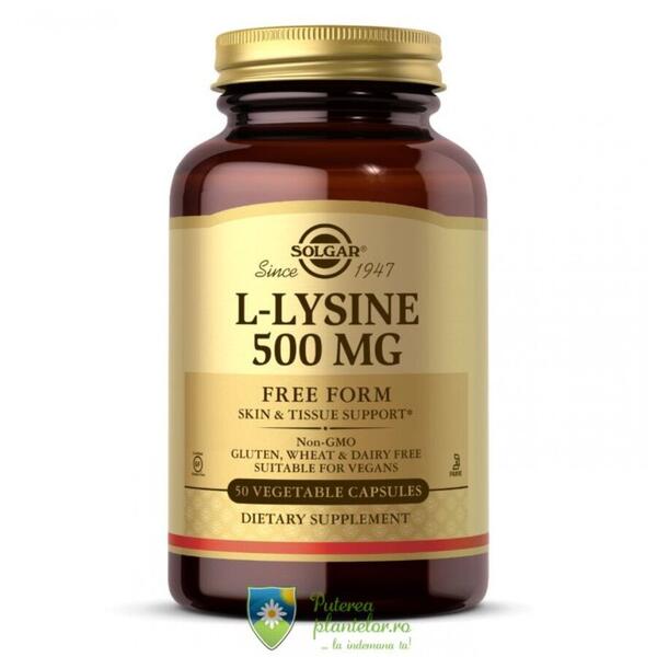 Solgar L-Lysine 500mg 50 capsule vegetale
